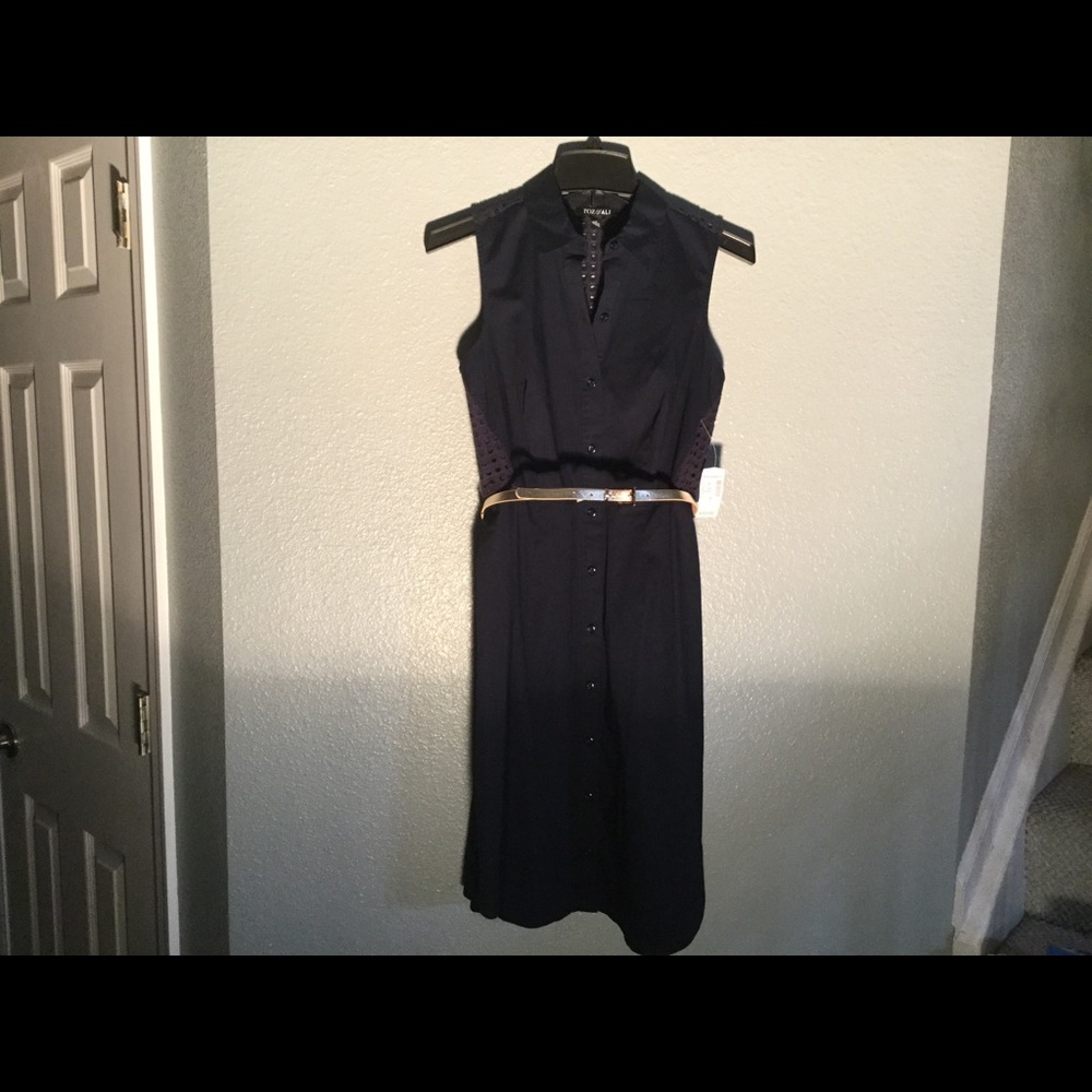 Navy Blue Sleeveless Dress